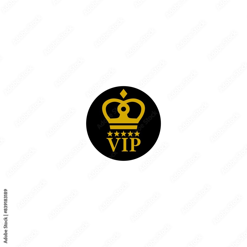 VIP badge icon isolated on white background VIP badge icon isolated on white background