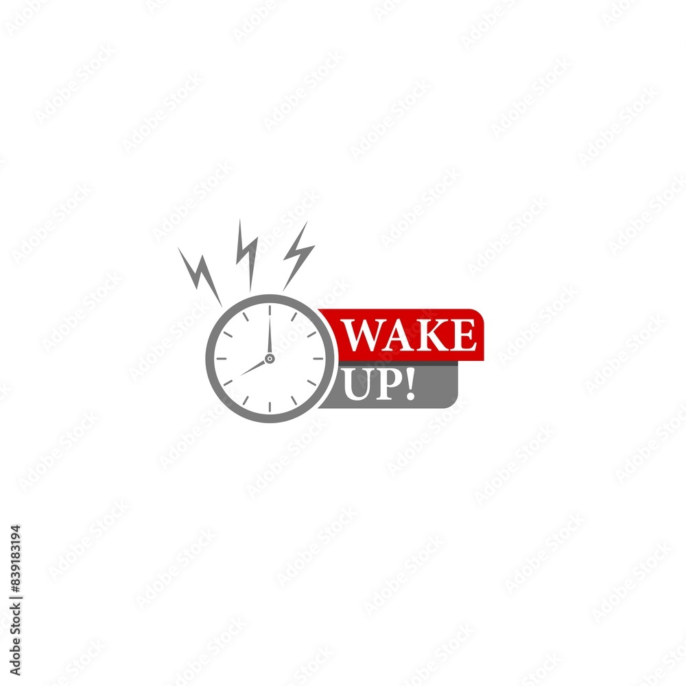 Wake up alarm clock icon isolated on white background Wake up alarm clock icon isolated on white background