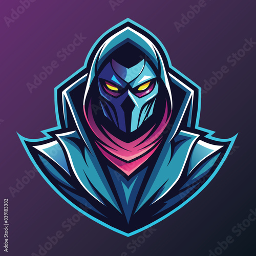 Vector Angry Masked Gamer Esports Logo