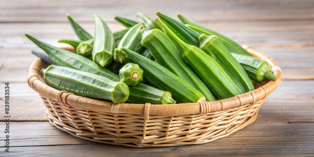 Fresh Okra popular vegetable rich in various nutrients Fresh Okra popular vegetable rich in various nutrients