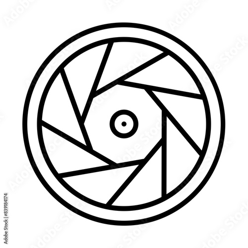 Diaphragm line icon