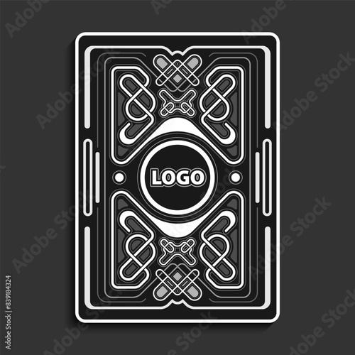 classic poker card backs with space for logos and seamless pattern