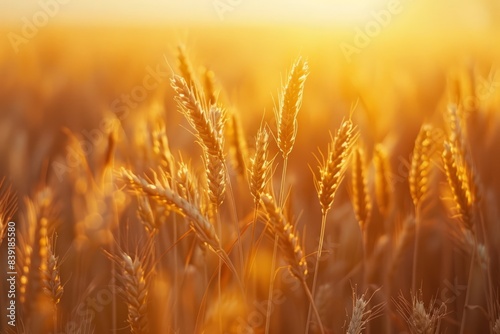 a wheat field at sunset. background for copying