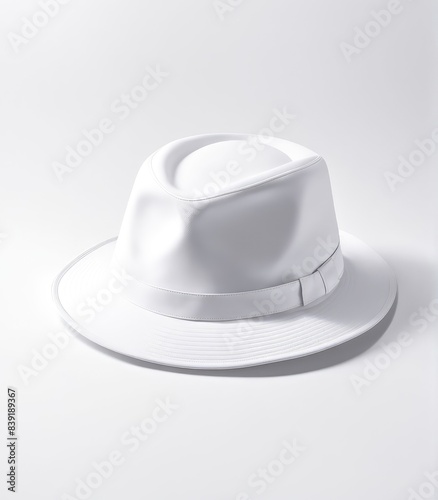 white hat mockup isolated white background.