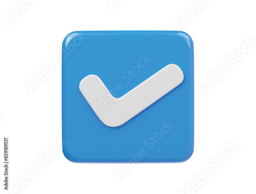 Accept icon 3d render illustration