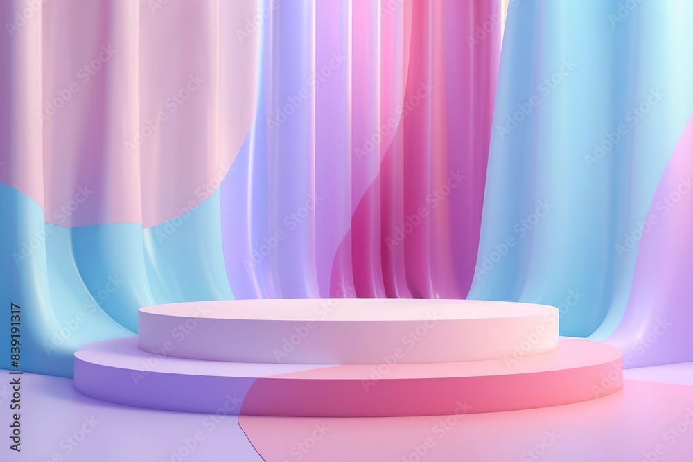 Stand podium wall scene pastel color background, geometric shape for product display presentation. Minimal scene for mockup products Stand podium wall scene pastel color background, geometric shape for product display presentation. Minimal scene for mockup products
