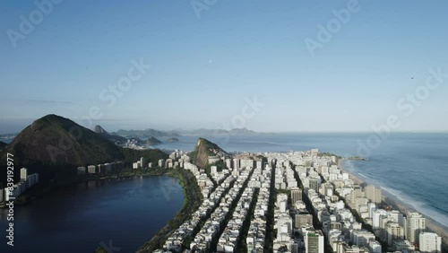 Aerial view from Lagoa Rodrigo de Freitas, Rio de Janeiro, Brazil. photo