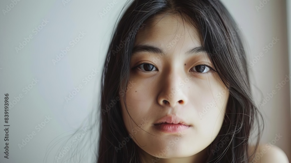 closeup portrait of asian woman diversity and ethnicity concept closeup portrait of asian woman diversity and ethnicity concept