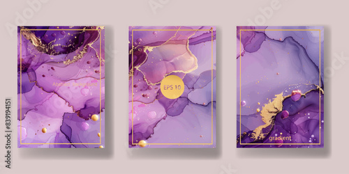 wedding invitation. a great celebration of lovers. texture of liquid marble and gold. print for leaflets, banners, flyers, business cards, cards. trend vector	