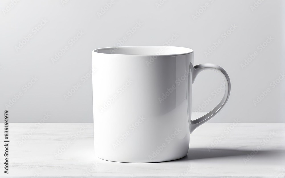 Fototapeta premium white glass mug mockup on white background