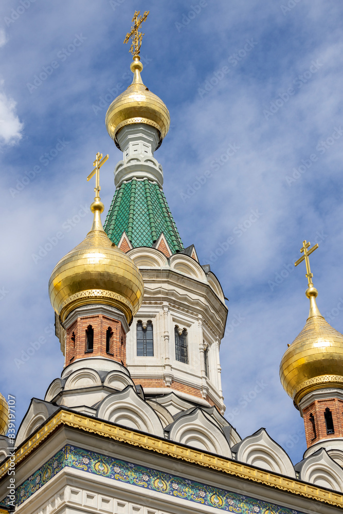 Saint Nicholas Orthodox Russian Church built in 1899 in Russian-Byzantine style, Vienna, Austria