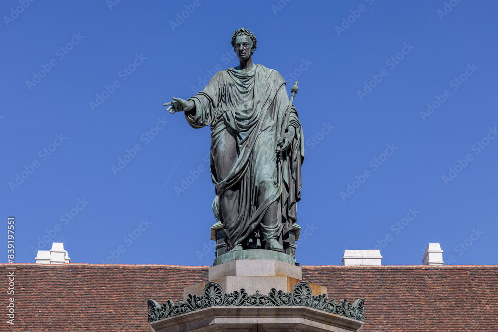 Monument to Emperor Franz I, located in the central courtyard of the Hofburg Palace, Vienna, Austria