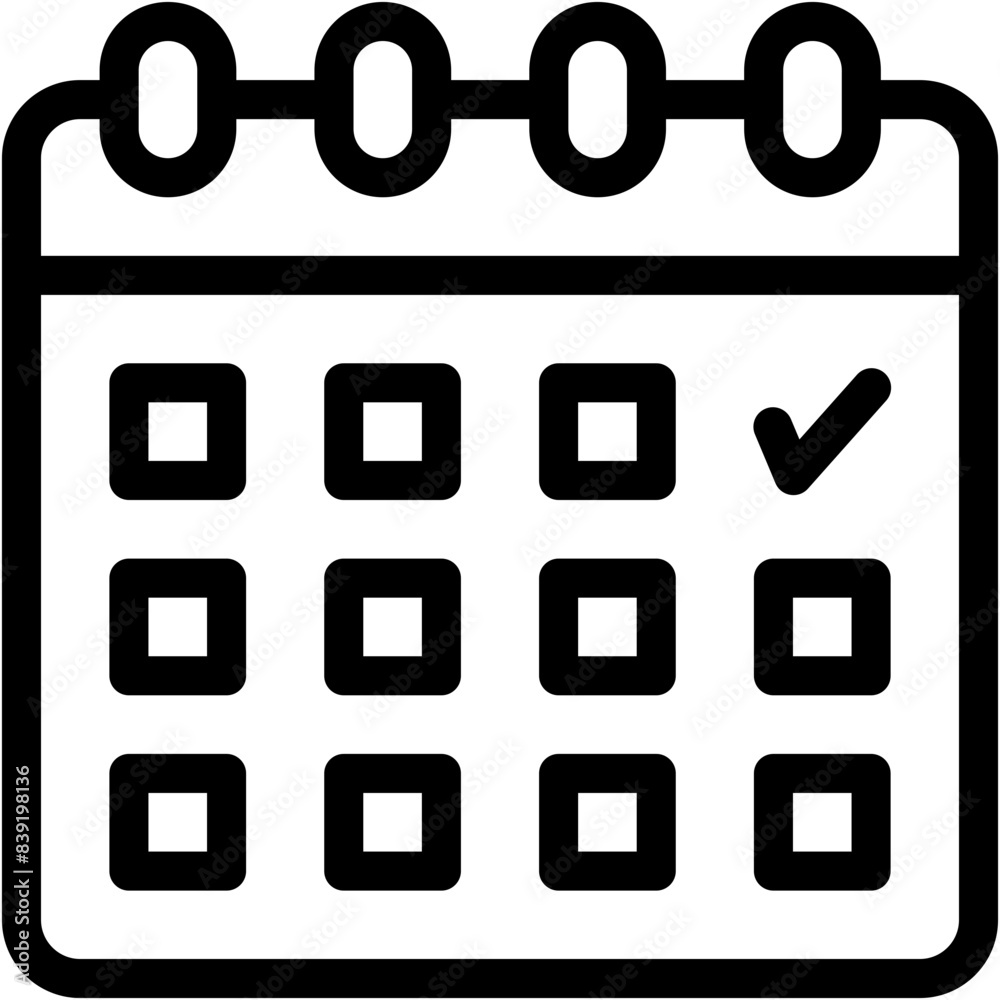 Vector Icon Calendar, Date, Time, Schedule, Organization, Interface Vector Icon Calendar, Date, Time, Schedule, Organization, Interface