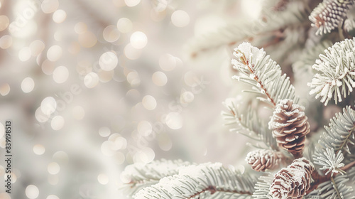 Beautiful natural holiday winter background banner photo