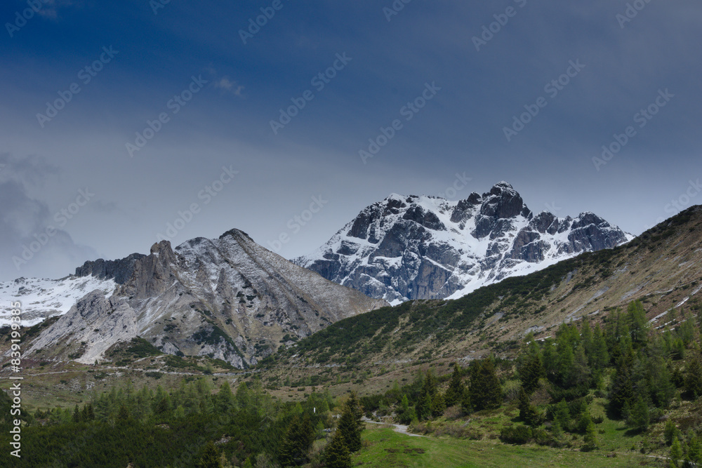 Alpine peaks Creste di Laione, Torre del Lago and Cornone di Blumone. Adamello National Park, Italy. Adamello National Park, Italy Alpine peaks Creste di Laione, Torre del Lago and Cornone di Blumone. Adamello National Park, Italy. Adamello National Park, Italy