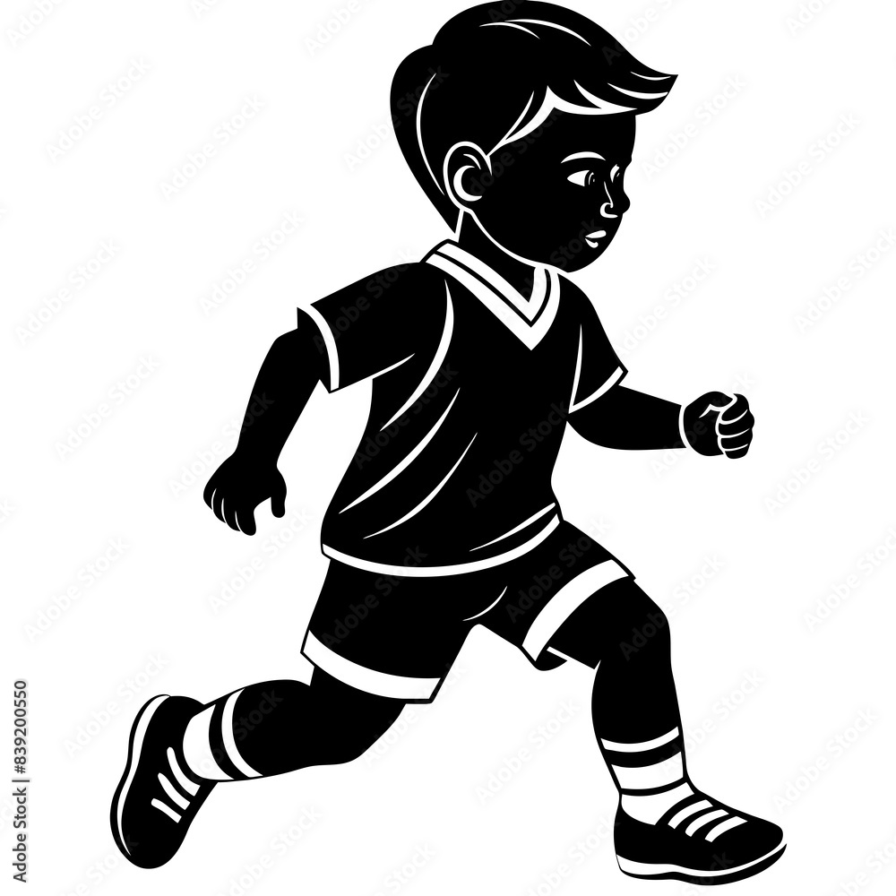 Naklejka premium boy and girl sport vector silhouette illustration