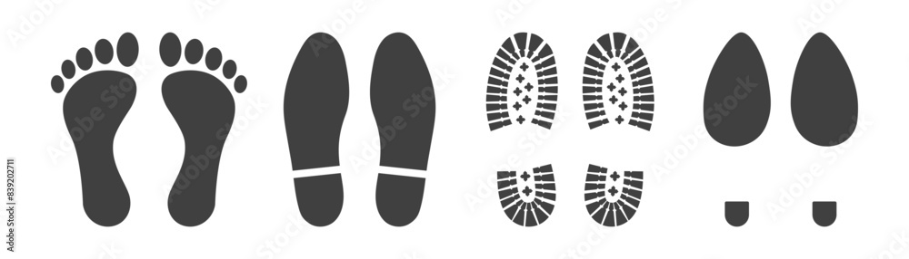 human footprint icon on white background human footprint icon on white background
