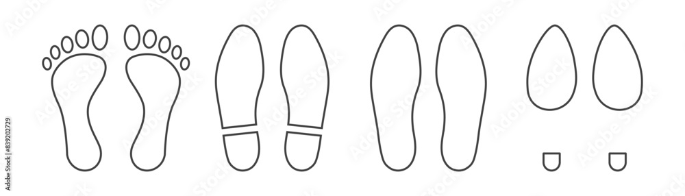 human footprint icon on white background human footprint icon on white background