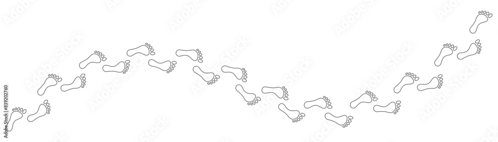human footprint icon on white background. human footprint icon on white background.