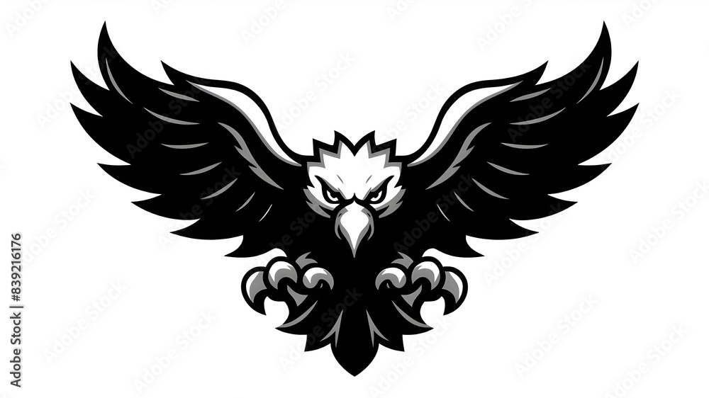 Fototapeta premium Black Eagle Emblem Vector