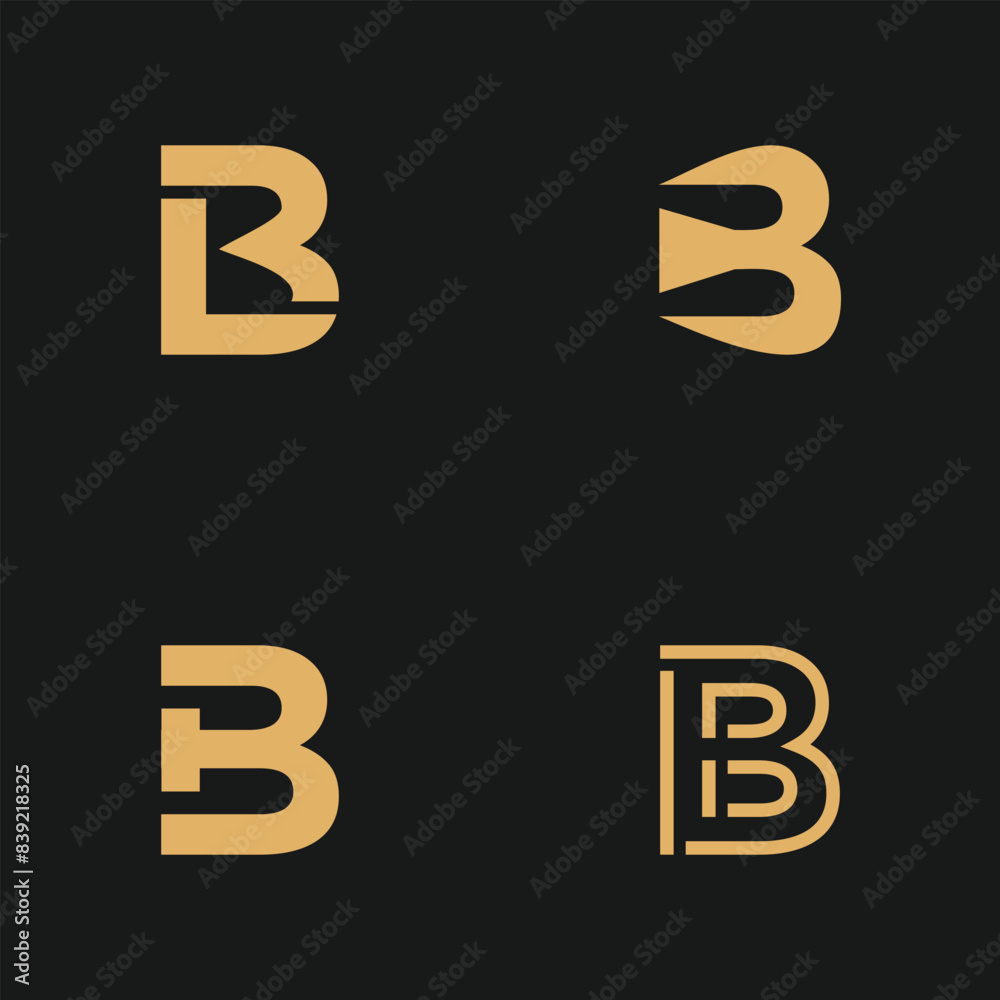 Set letter B logo design vector with creative concept Set letter B logo design vector with creative concept