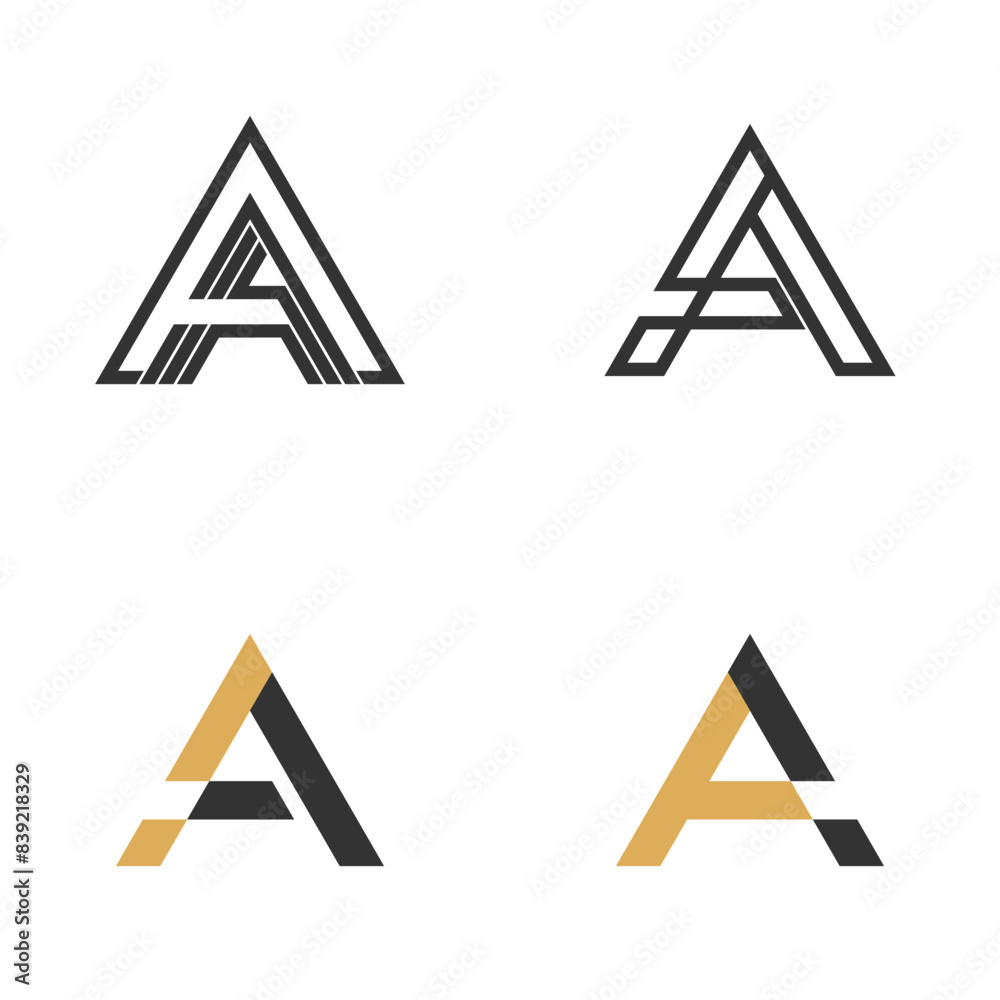 Set letter A logo design vector with creative concept Set letter A logo design vector with creative concept