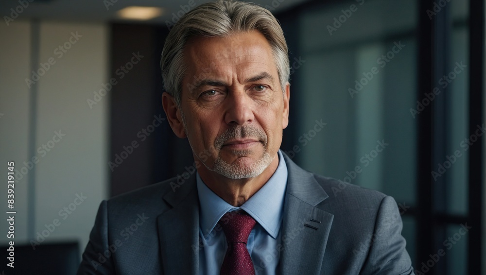 Mature businessman, portrait and confidence for boss, decision and management in office, Project manager, professional and ceo in workplace for risk, company budget and development or goal Mature businessman, portrait and confidence for boss, decision and management in office, Project manager, professional and ceo in workplace for risk, company budget and development or goal