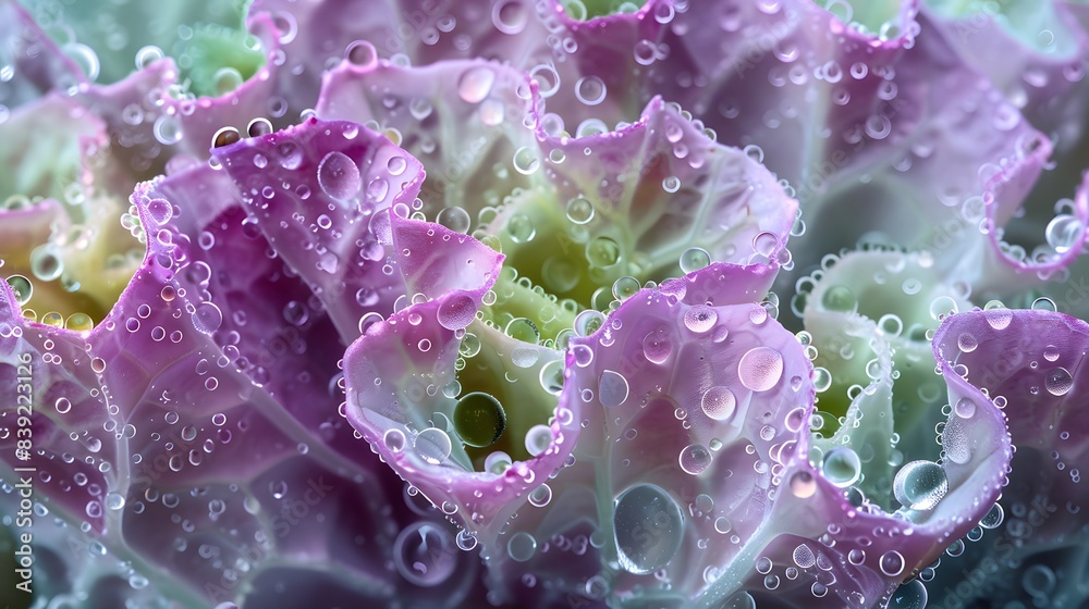 Decorative cabbage leaf rosette. Close up. Decorative cabbage leaf rosette. Close up.