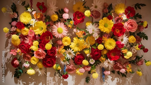 Artificial flowers background decoration artificial flower fabric bouquet backdrop background