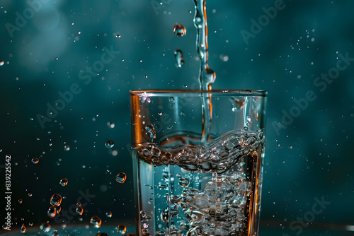 water pouring into glass