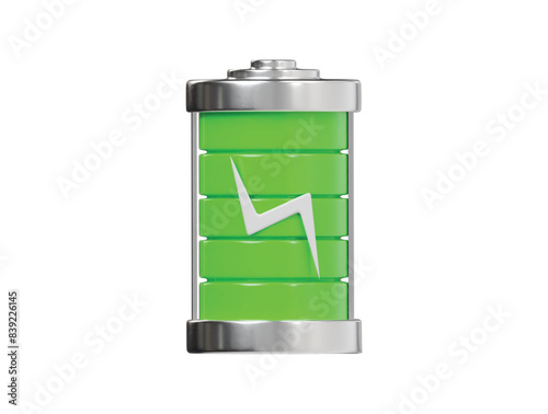Battary icon 3d render illustration