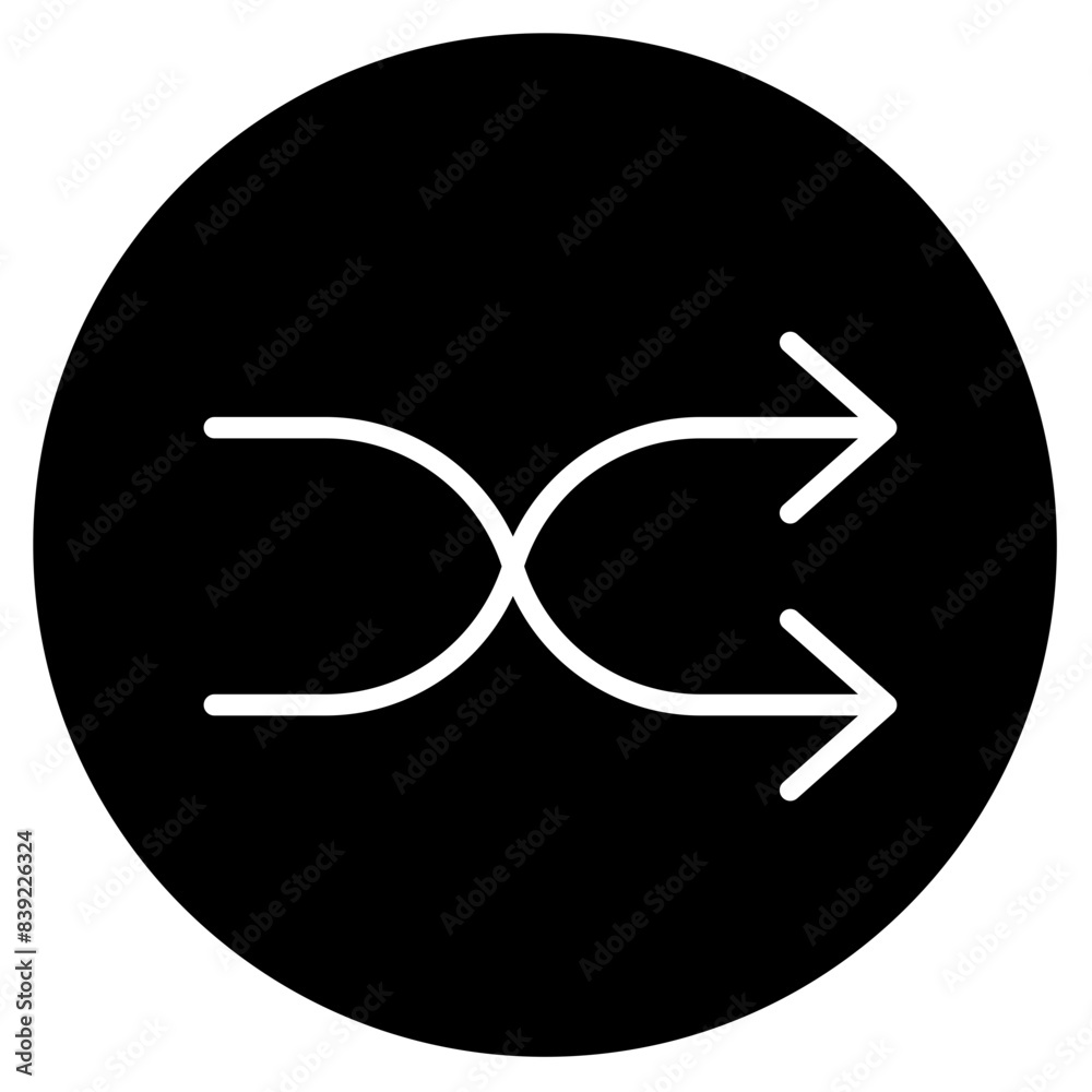 Vector Icon shuffle, arrow, sign, side Vector Icon shuffle, arrow, sign, side