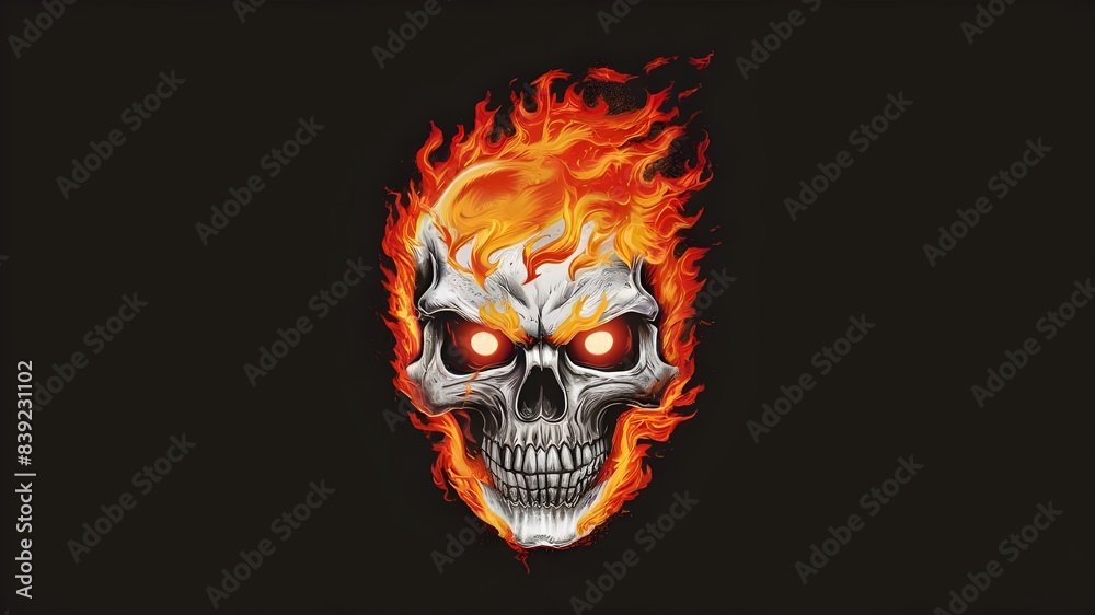 Fiery Skull Logo Collection Fiery Skull Logo Collection