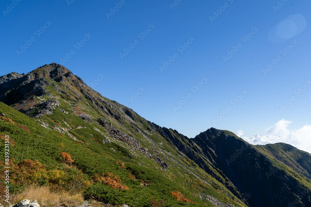 Fototapeta premium 北岳山荘から北岳