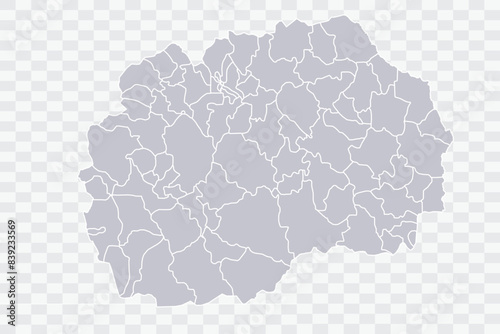Macedonia Map Cloud Color on White Background quality files Png