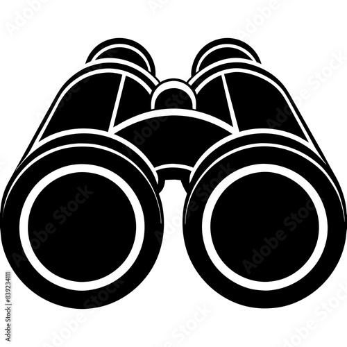 Binocular field glasses icon vector silhouette illustration
