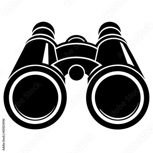 Binocular field glasses icon vector silhouette illustration
