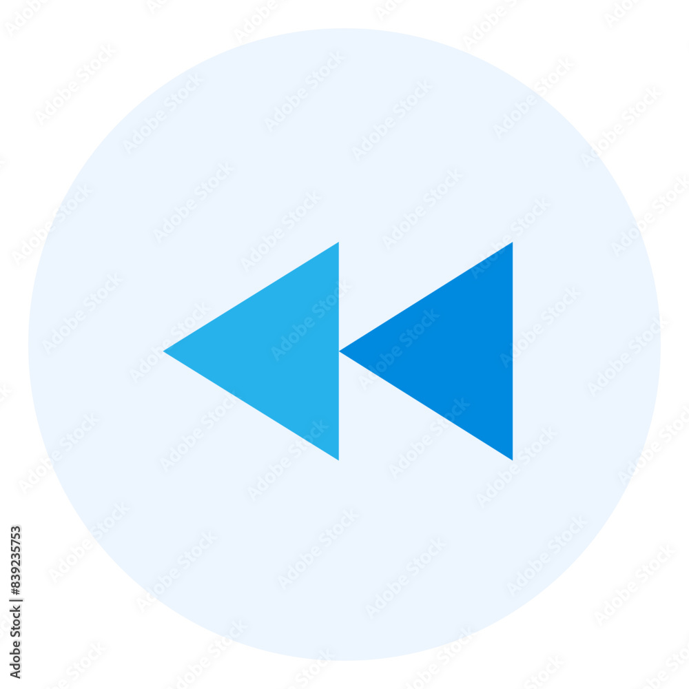 Vector Icon left, rewind, arrow, sign Vector Icon left, rewind, arrow, sign