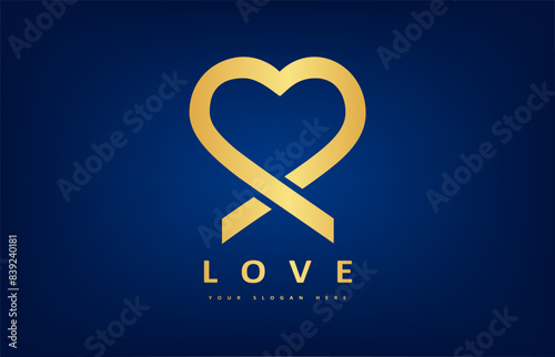 Heart logo vector. Love design.