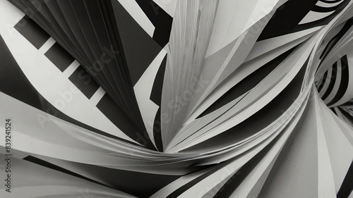 Wallpaper Mural A black and white image of a spiral with a white background. The spiral is made up of many thin lines that are all different sizes and angles. The image has a sense of movement and energy Torontodigital.ca