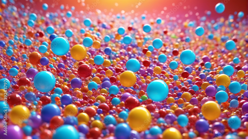 Bubble Pop Fiesta: Vibrant Background Alive with Many Small Bubbles in Various Colors, Generative AI Bubble Pop Fiesta: Vibrant Background Alive with Many Small Bubbles in Various Colors, Generative AI