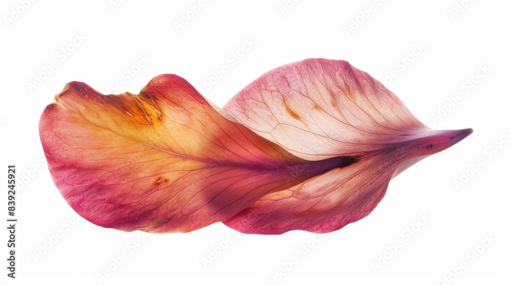 flower petal Isolated on white background. concept of object nature for designer. flower petal Isolated on white background. concept of object nature for designer.