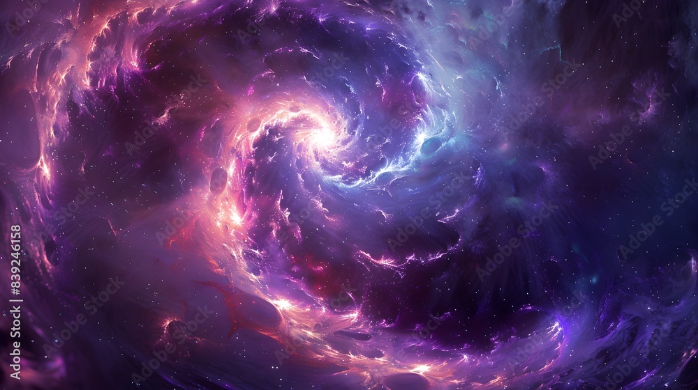 a purple and blue swirl of energy, swirling in the center with light effects a purple and blue swirl of energy, swirling in the center with light effects