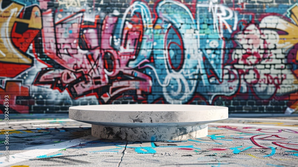 Obraz premium display podium on art background
