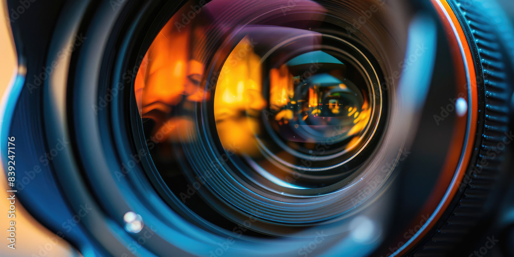 Macro closeup of camera lens aperture zoom background Macro closeup of camera lens aperture zoom background