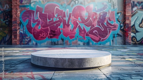 display podium on art background