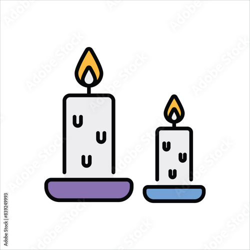 Candles vector icon