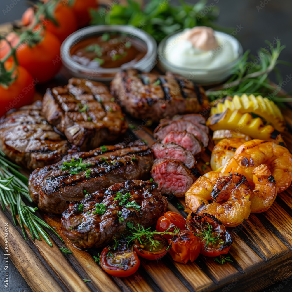 delicious roast meat or souvlaki with herbs delicious roast meat or souvlaki with herbs