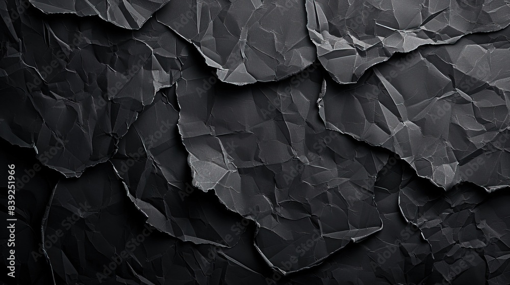 Black dark wrinkled paper background with frame blank empty with copy space for product design Black dark wrinkled paper background with frame blank empty with copy space for product design