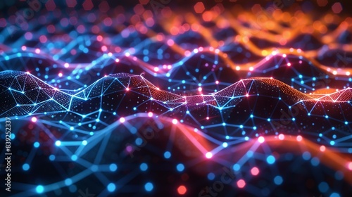 Quantum circuits depicted as intricate lattices of interconnected nodes, facilitating information processing. Flat color illustration, shiny, Minimal and Simple,